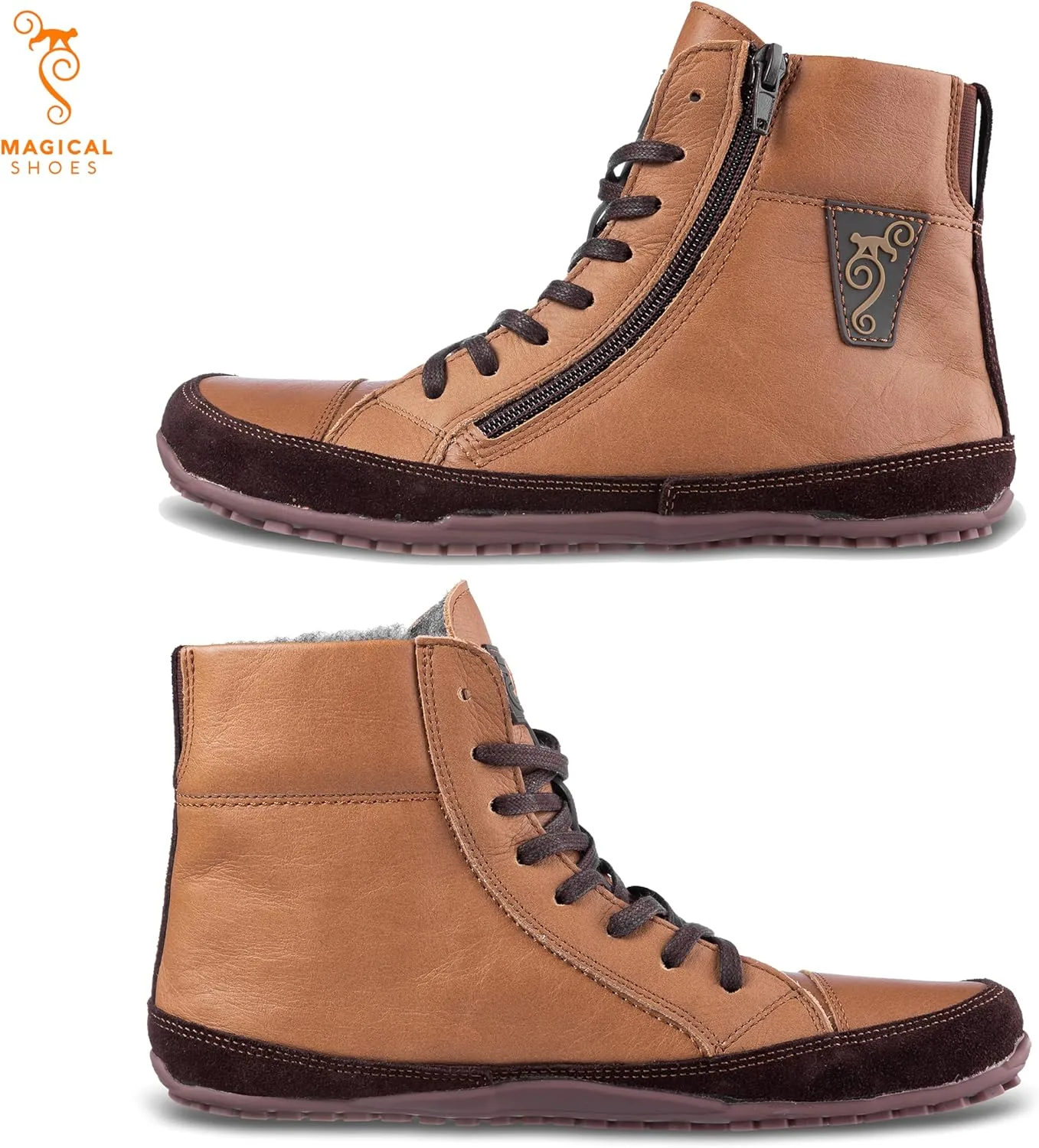 Ботинки Magical Shoes Alaskan - это платформа для зимних прогулок, подходящая как для мужчин, так и для женщин. Ботинки на шнуровке, минималистичные ботинки, кожаные ботинки — фото 3