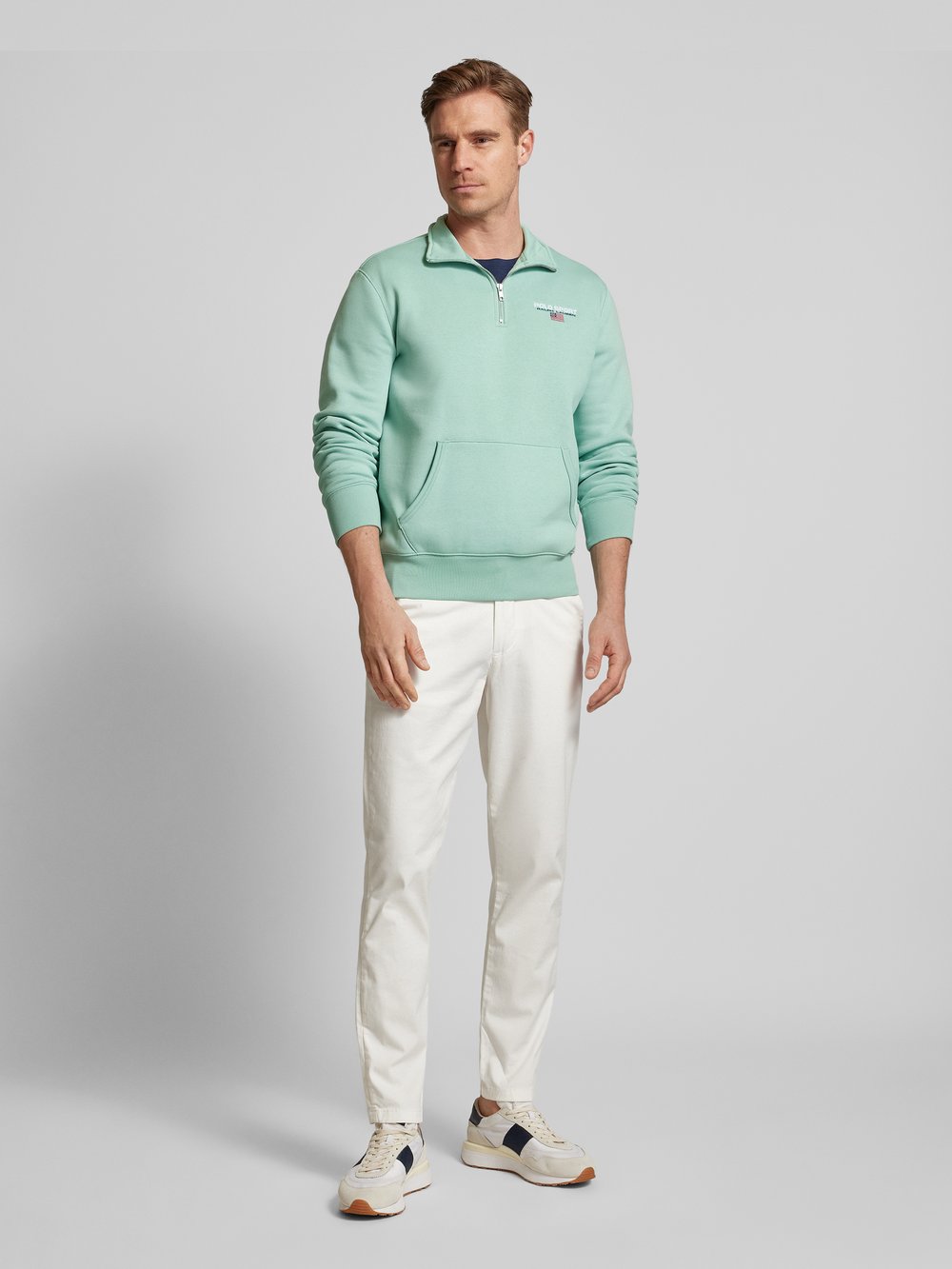 

Толстовка с вышитой этикеткой Polo Sport, мятный