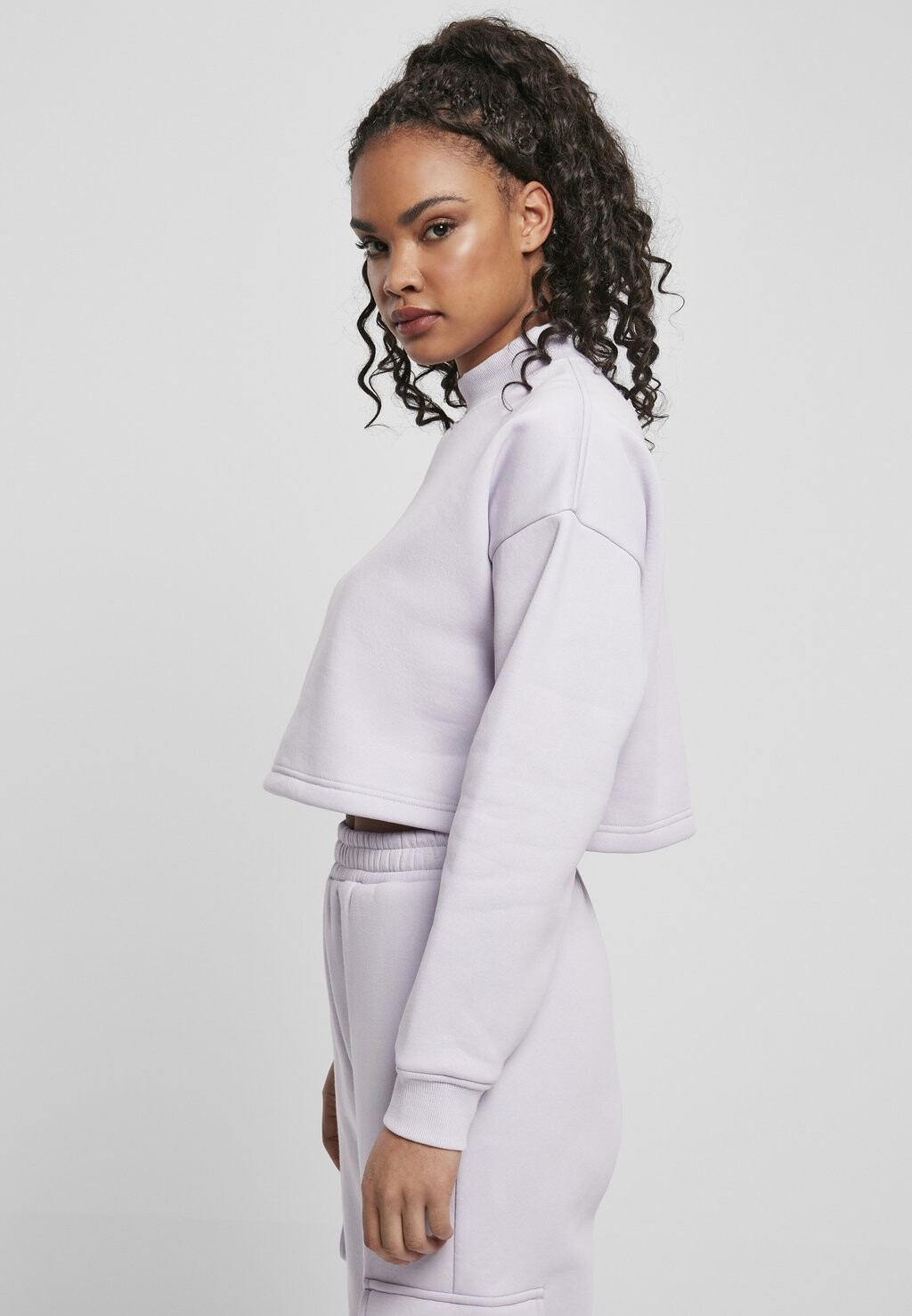 

Толстовка Urban Classics Oversized High Neck Crew, нежно-сиреневый, Фиолетовый, Толстовка Urban Classics Oversized High Neck Crew, нежно-сиреневый