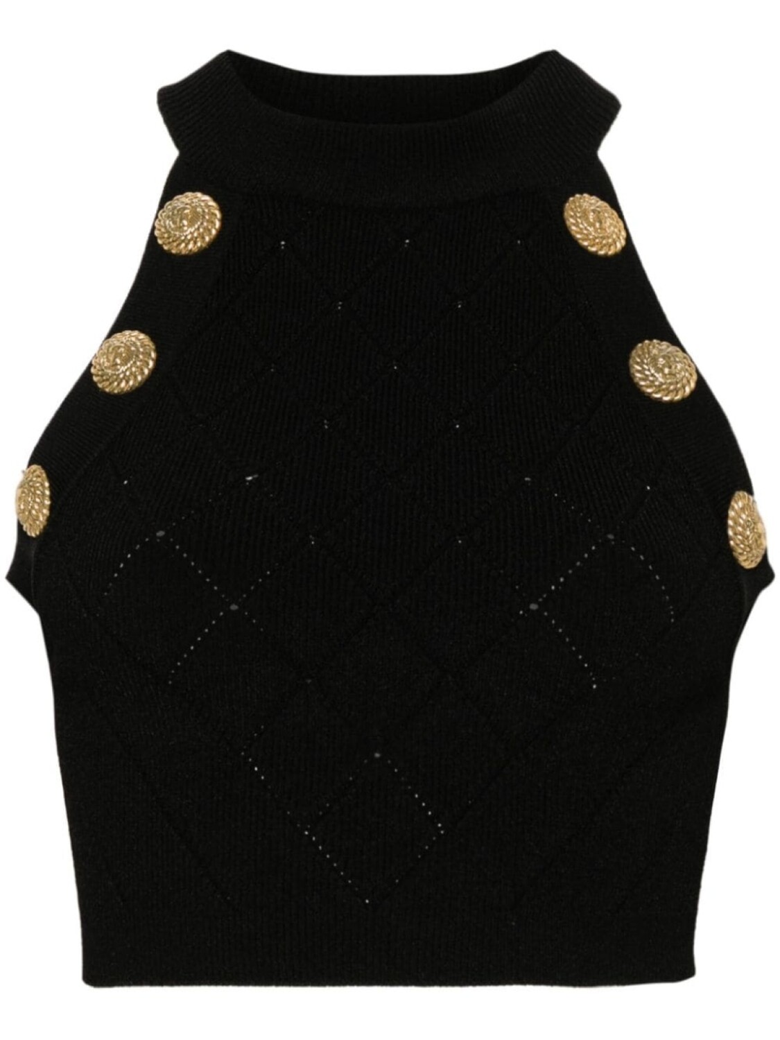 

Balmain укороченный топ с пуговицами, черный