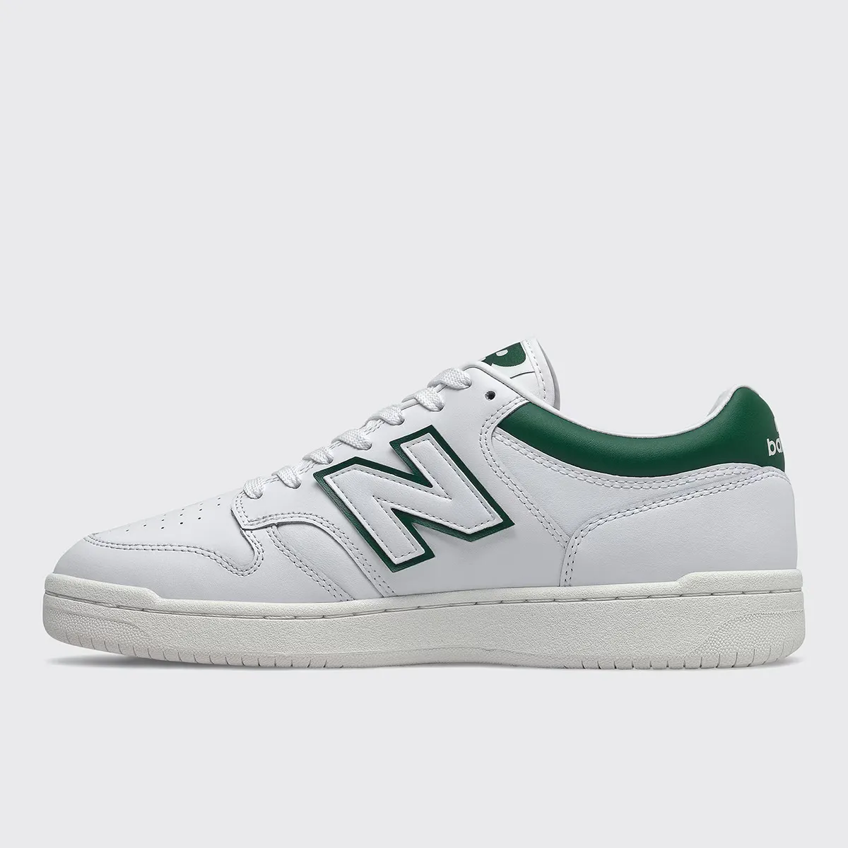 Мужские повседневные кроссовки New Balance 480, белый/зеленый — фото 4