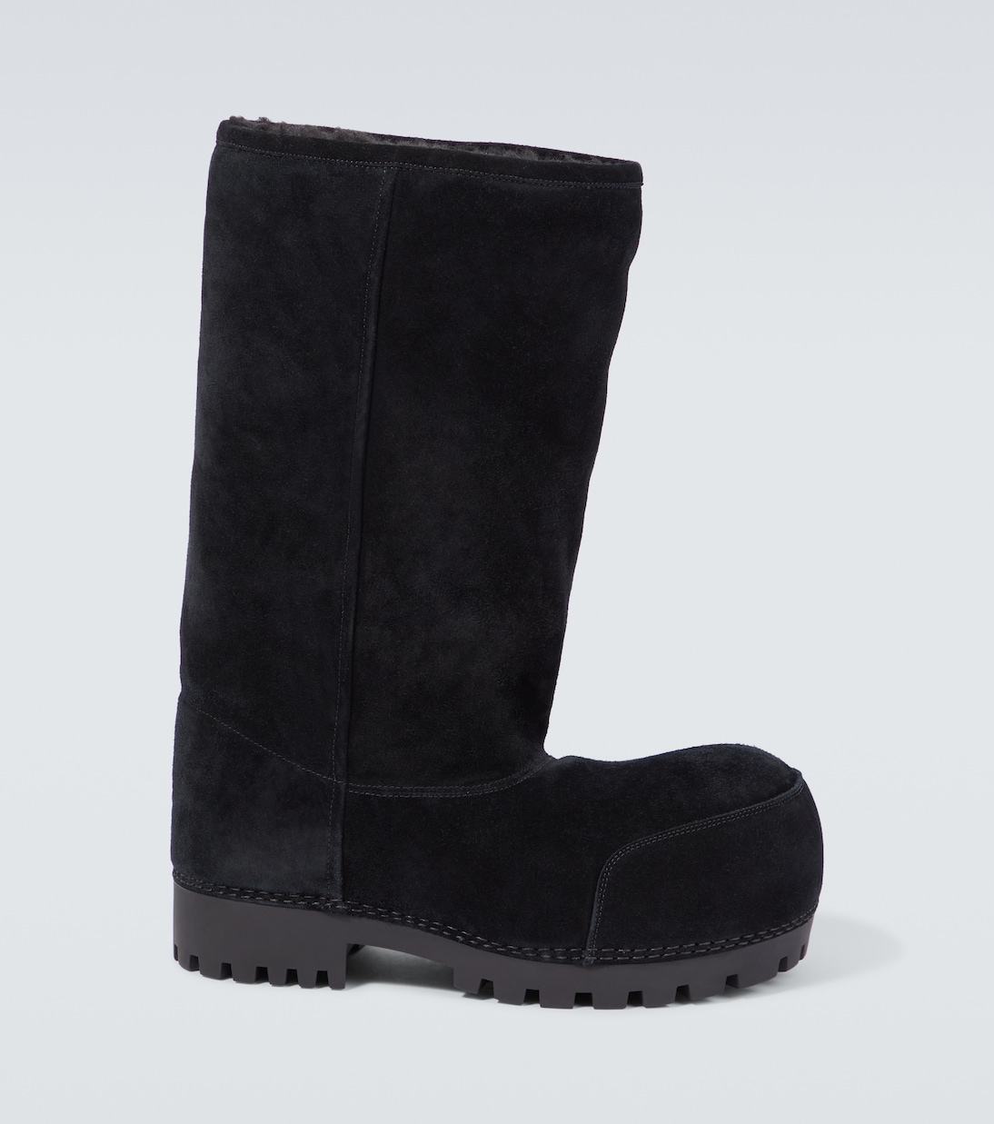 

Аляскинские меховые сапоги High из замши Balenciaga, черный