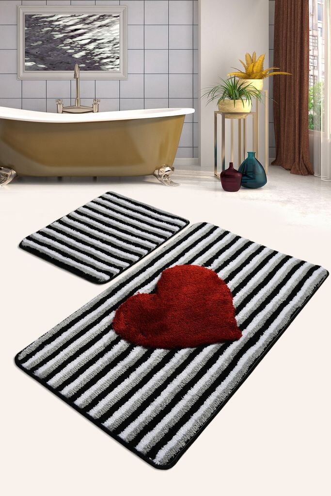 

Mijolnir, Heart- CHL2135, разноцветный, коврики для ванной, 1450 г/м², 100% полиакрил, мультиколор