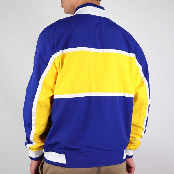 Куртка nba golden state warriors basketball sports colorblock jacket blue Nike, синий — фото 4
