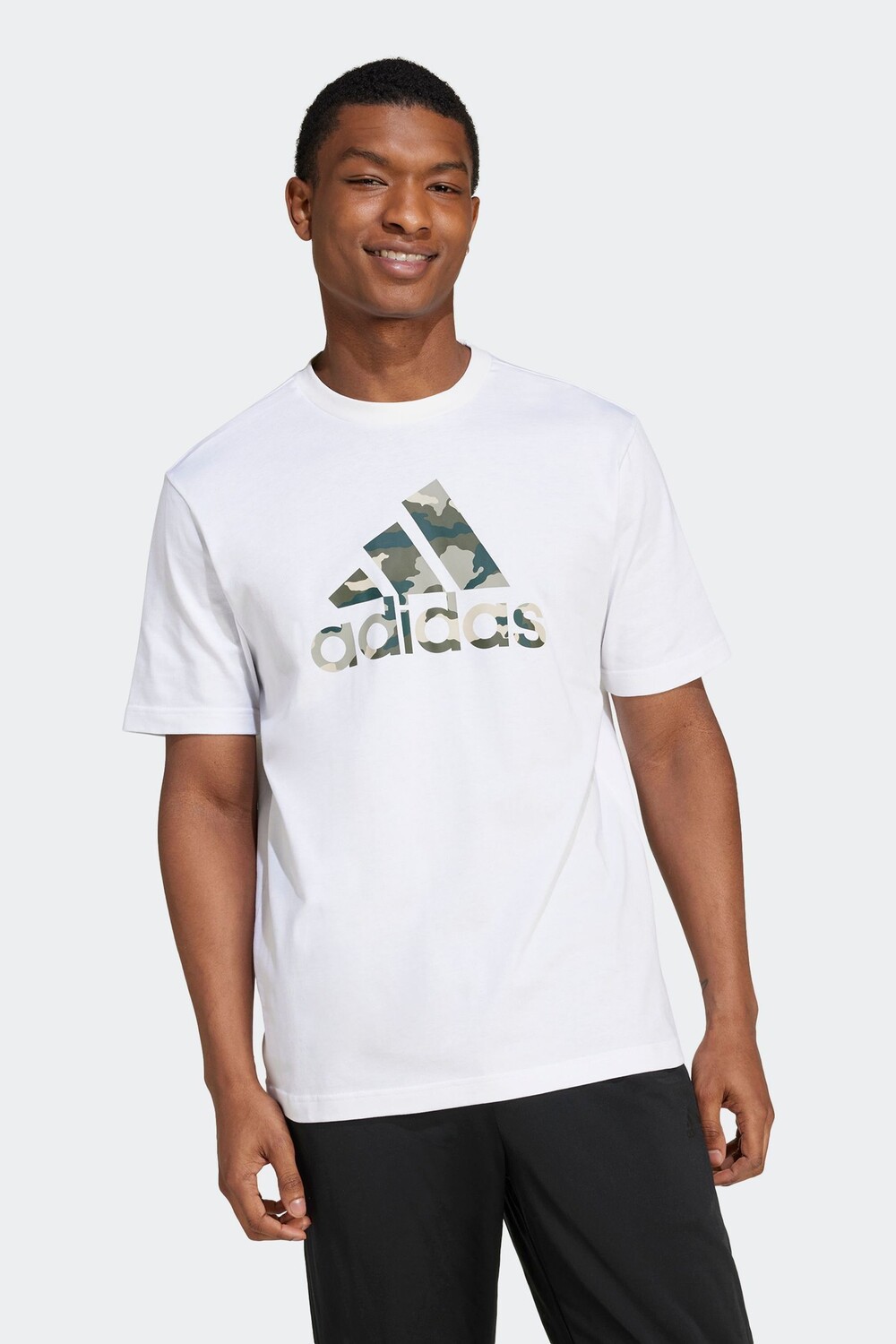 

Футболка Camo Bos из 100% хлопка Adidas, белый