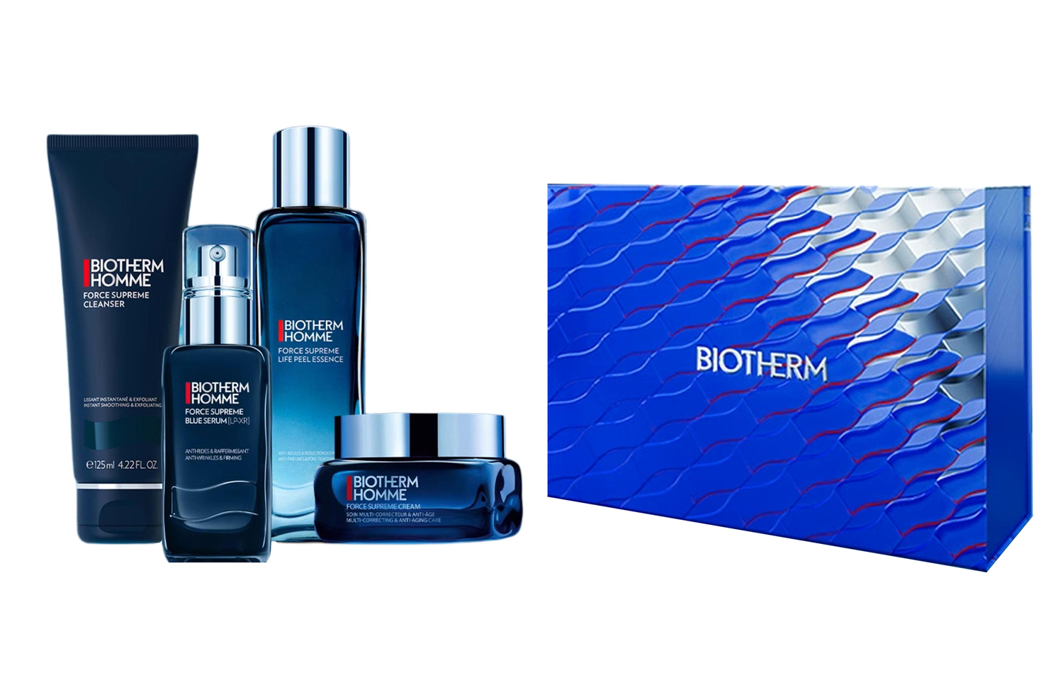 

BIOTHERM Набор для ухода за кожей Biouquan New Year Limited Blue Diamond против морщин и для подтяжки, увлажняющий, очищающий, 4 предмета