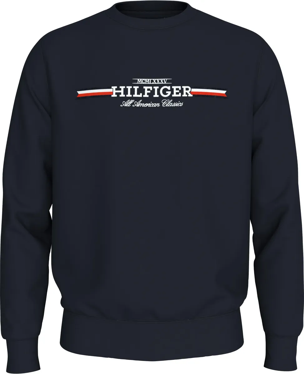 

Толстовка Tommy Hilfiger "HILFIGER STRIPE SWEATSHIRT", с разноцветным принтом, цвет Desert Sky