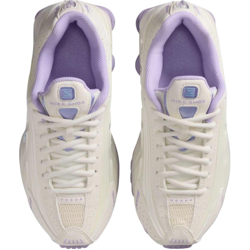 Детские беговые кроссовки Shox R4 для школьников Nike, белый — фото 4