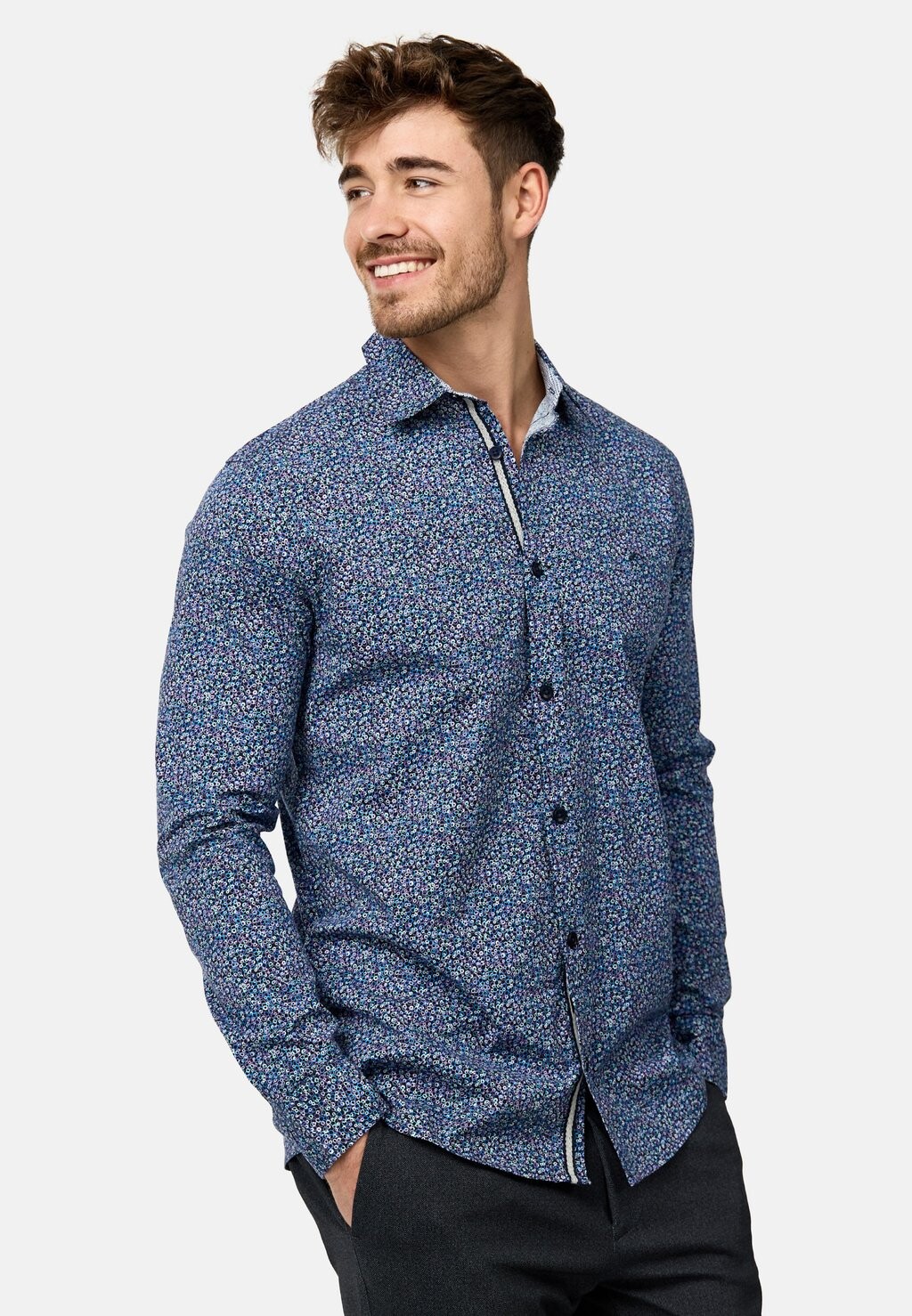 

Рубашка Ingrazz INDICODE JEANS, темно-синяя