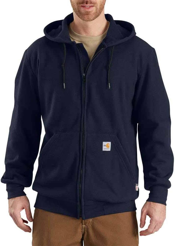 

Толстовка Carhartt с капюшоном и молнией спереди Rain Defender Rutland, Dark Navy