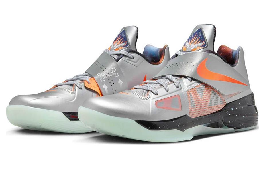 Nike KD 4 "All Star - Galaxy" 2024, чёрный серебристый — фото 3