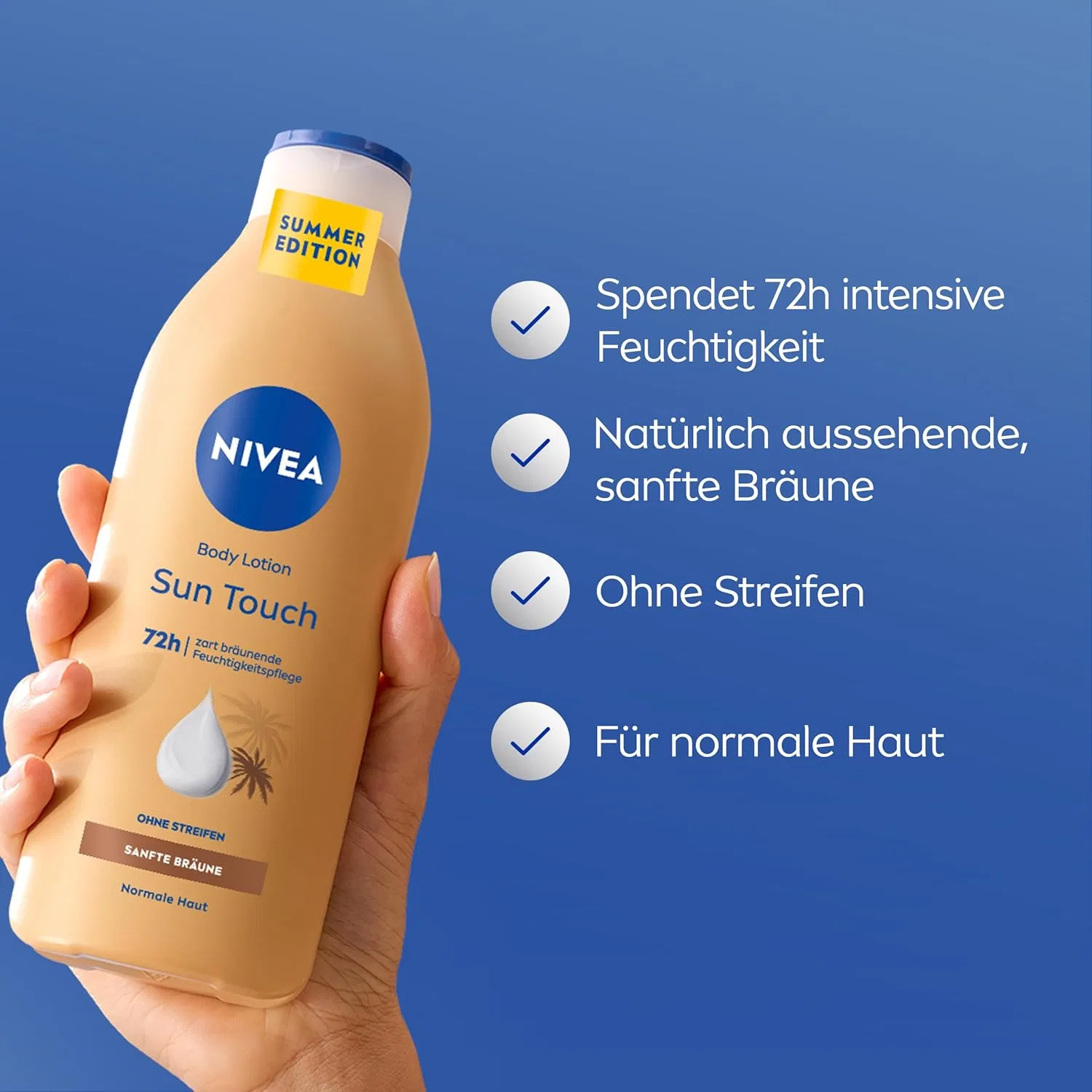 Лосьон для тела NIVEA Sun Touch с эффектом легкого загара, 400 мл Nivea, Multi-Coloured — фото 2