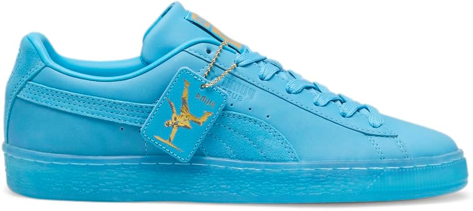 

Мужские замшевые кроссовки PUMA с шнуровкой для повседневной носки - синие