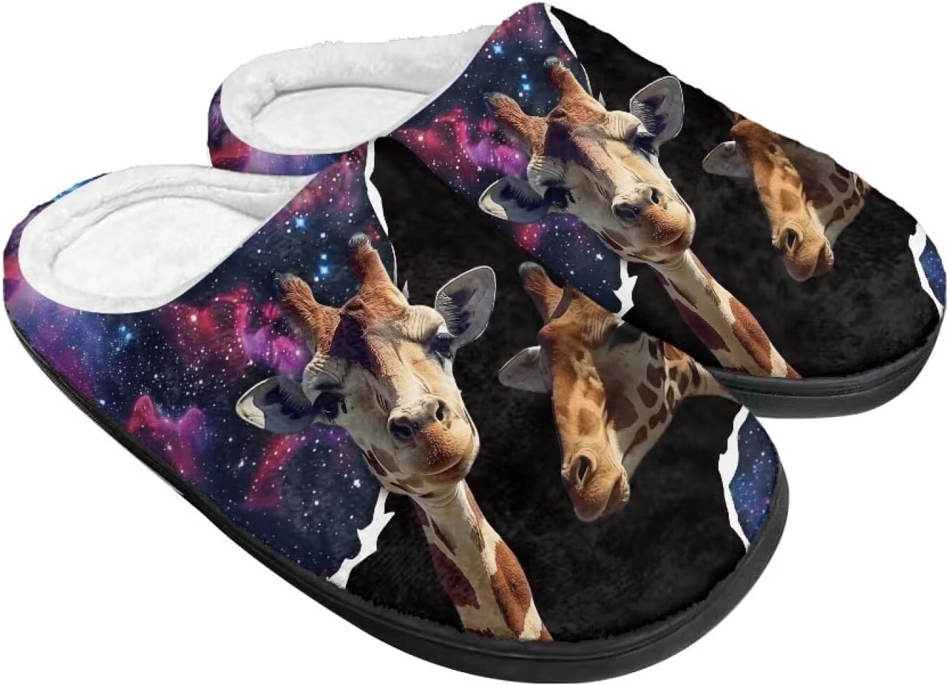 

Тапочки Tomeusey для женщин - домашние и хлопковые тапочки с противоскользящей подошвой, подарок для женщин и мужчин, Giraffe