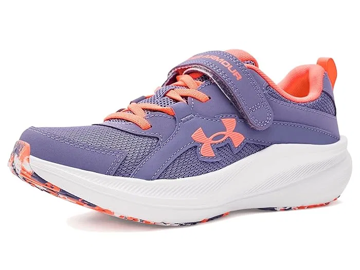 Кроссовки детские Charged Assert 11 Alternate Closure Under Armour Kids, Purple Luxe/Electric Tangerine — фото 2