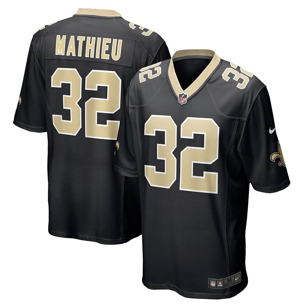 Молодежный черный игровой трикотаж Nike Tyrann Mathieu New Orleans Saints, цвет Snt Black — фото 2