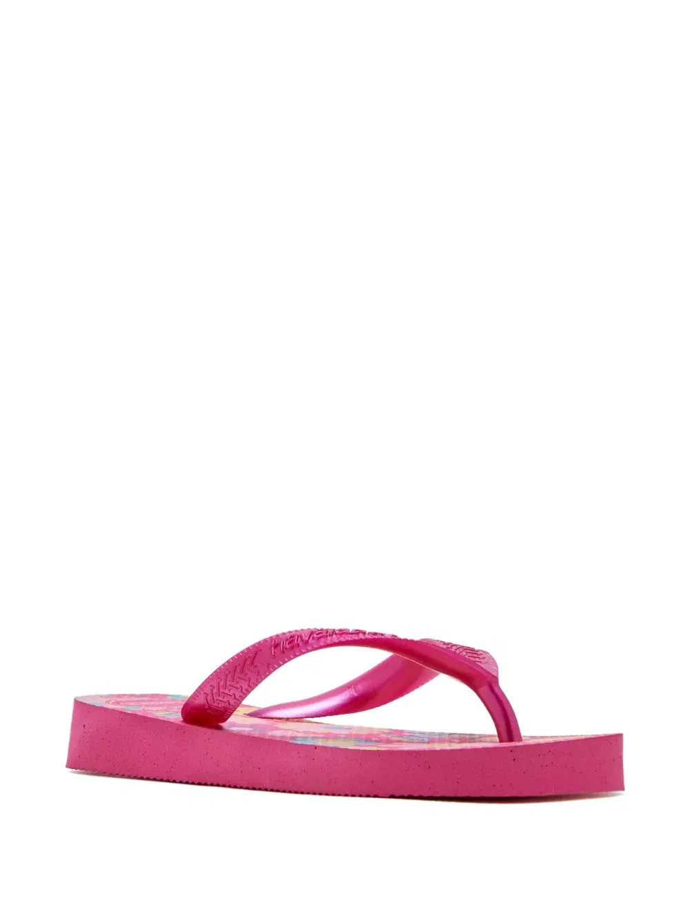 Шлепанцы с цветочным принтом Havaianas Kids, розовый