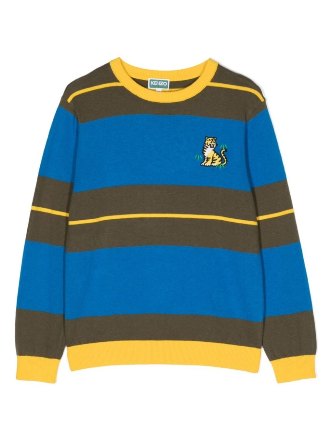 

Kenzo Kids толстовка в полоску с логотипом, синий