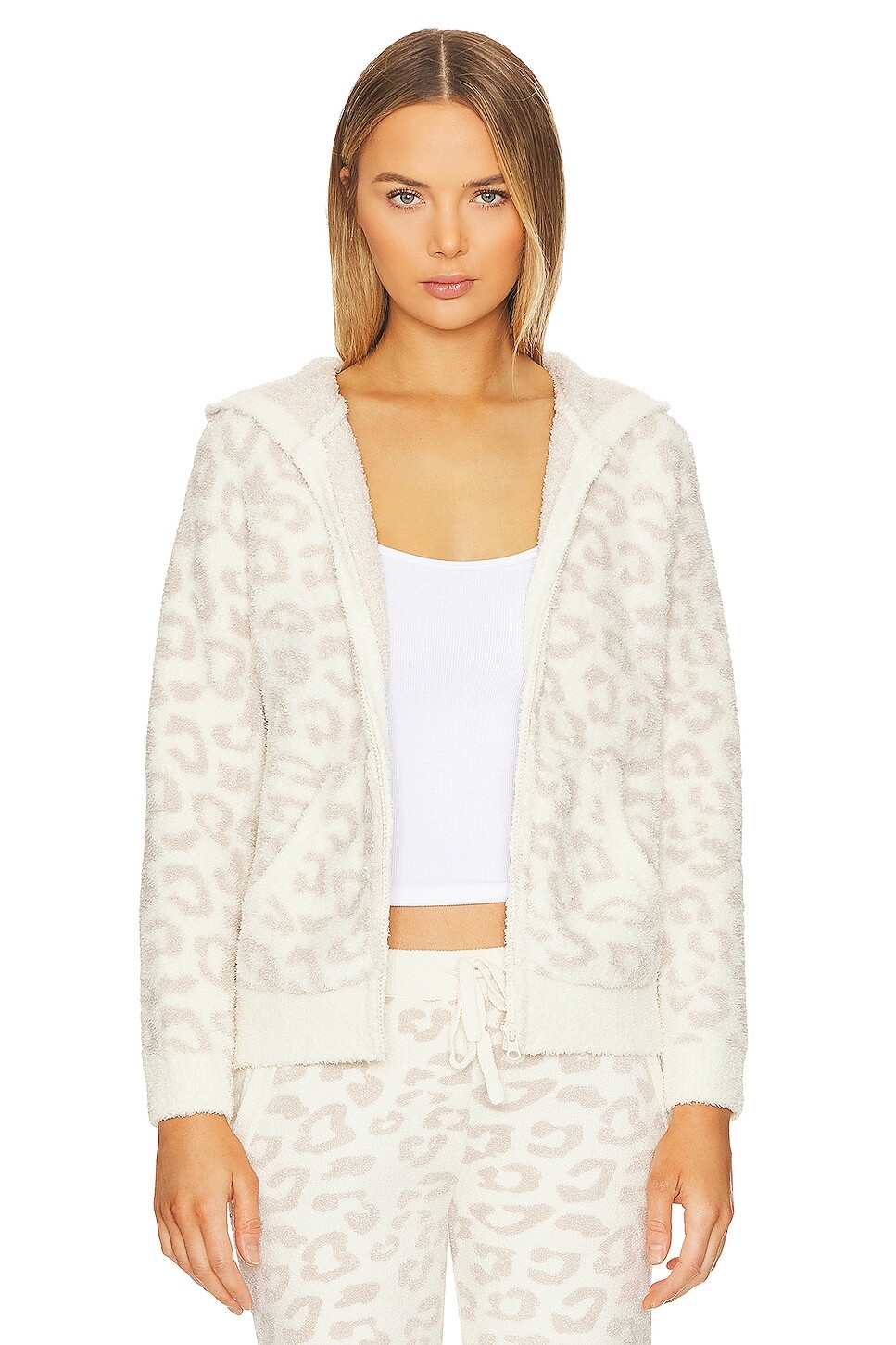 

Толстовка Barefoot Dreams CozyChic In The Wild Zip, цвет Cream & Stone