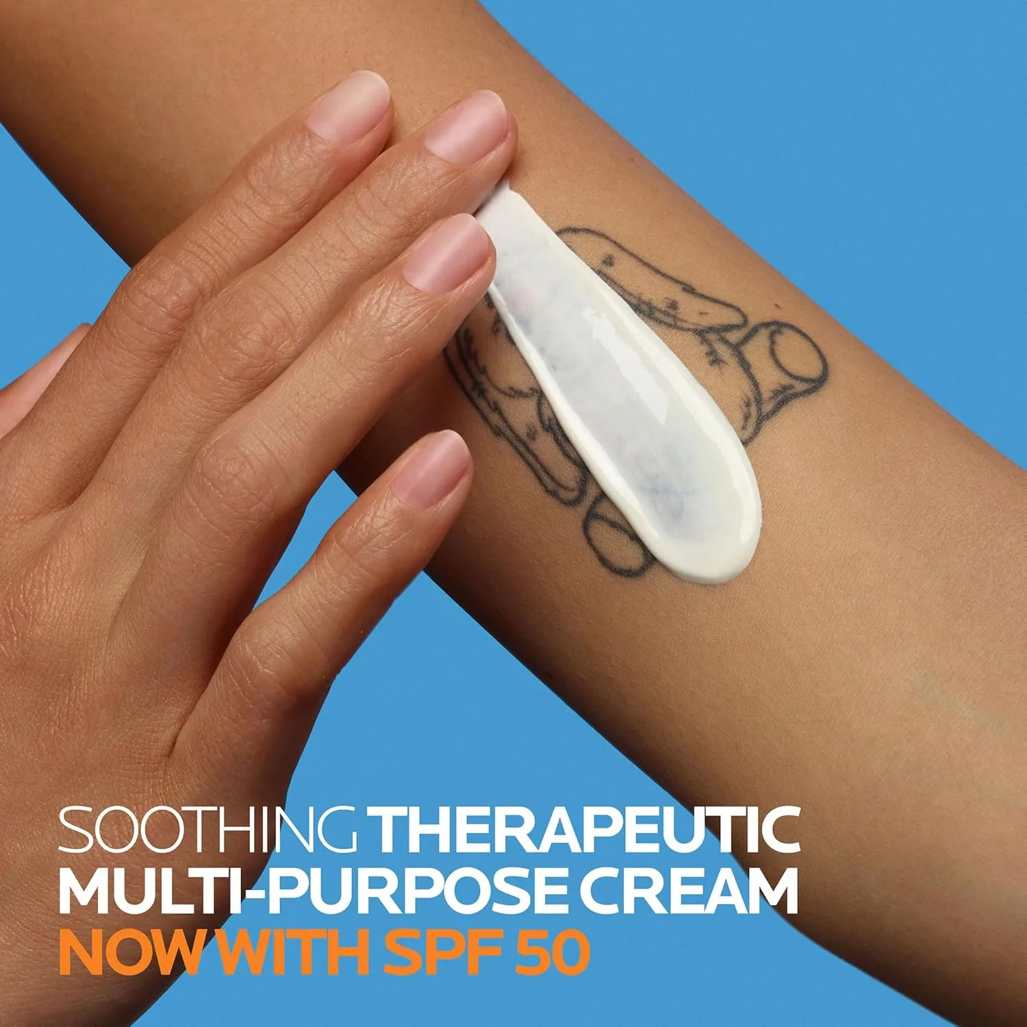 La Roche-Posay Cicaplast Balm B5 UV SPF 50, с витамином B5, маслом ши, трибиомой, мадекассозидом и оксидом цинка, многофункциональный крем для сухой кожи, White — фото 3