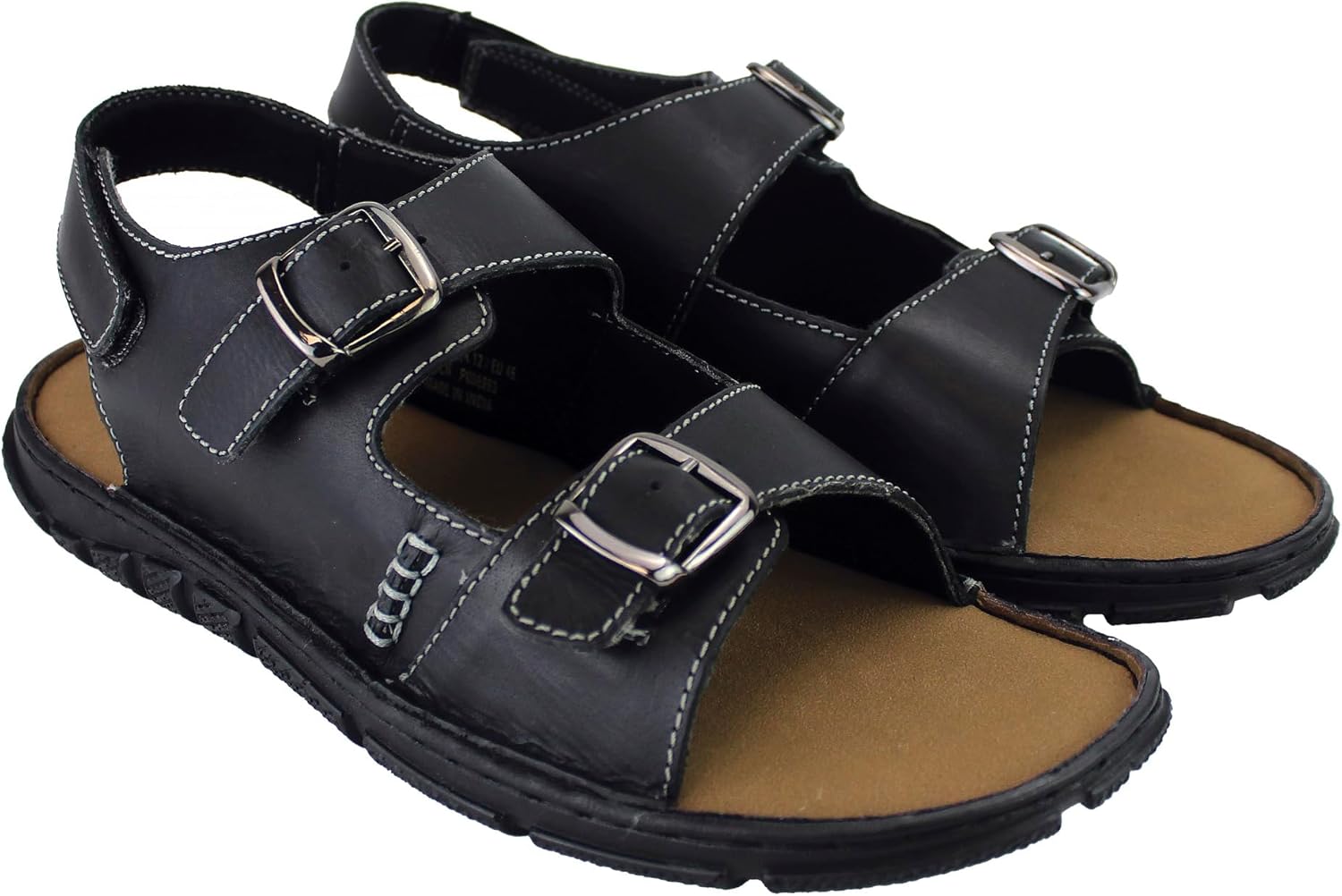 

Мужские шлепанцы DUNLOP с открытым носком из кожи, удобные летние пляжные сандалии, черный