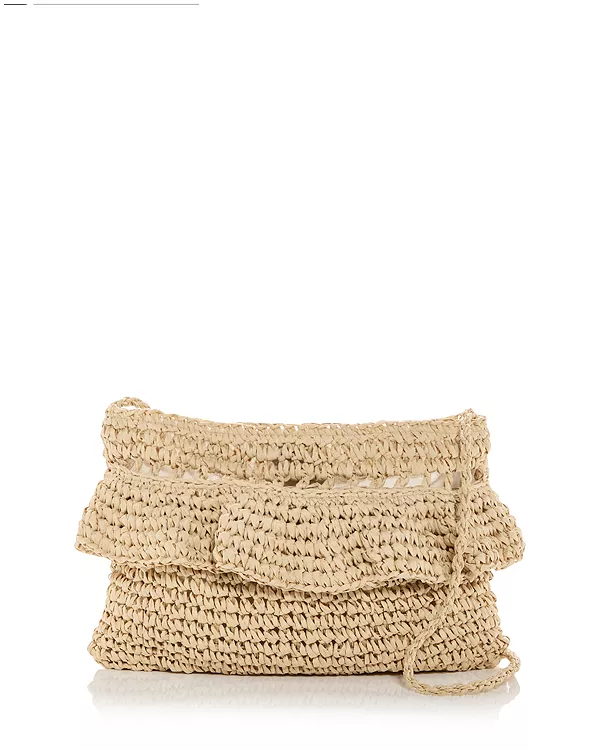 

Клатч из цыганской рафии - эксклюзив Aqua, бежевый