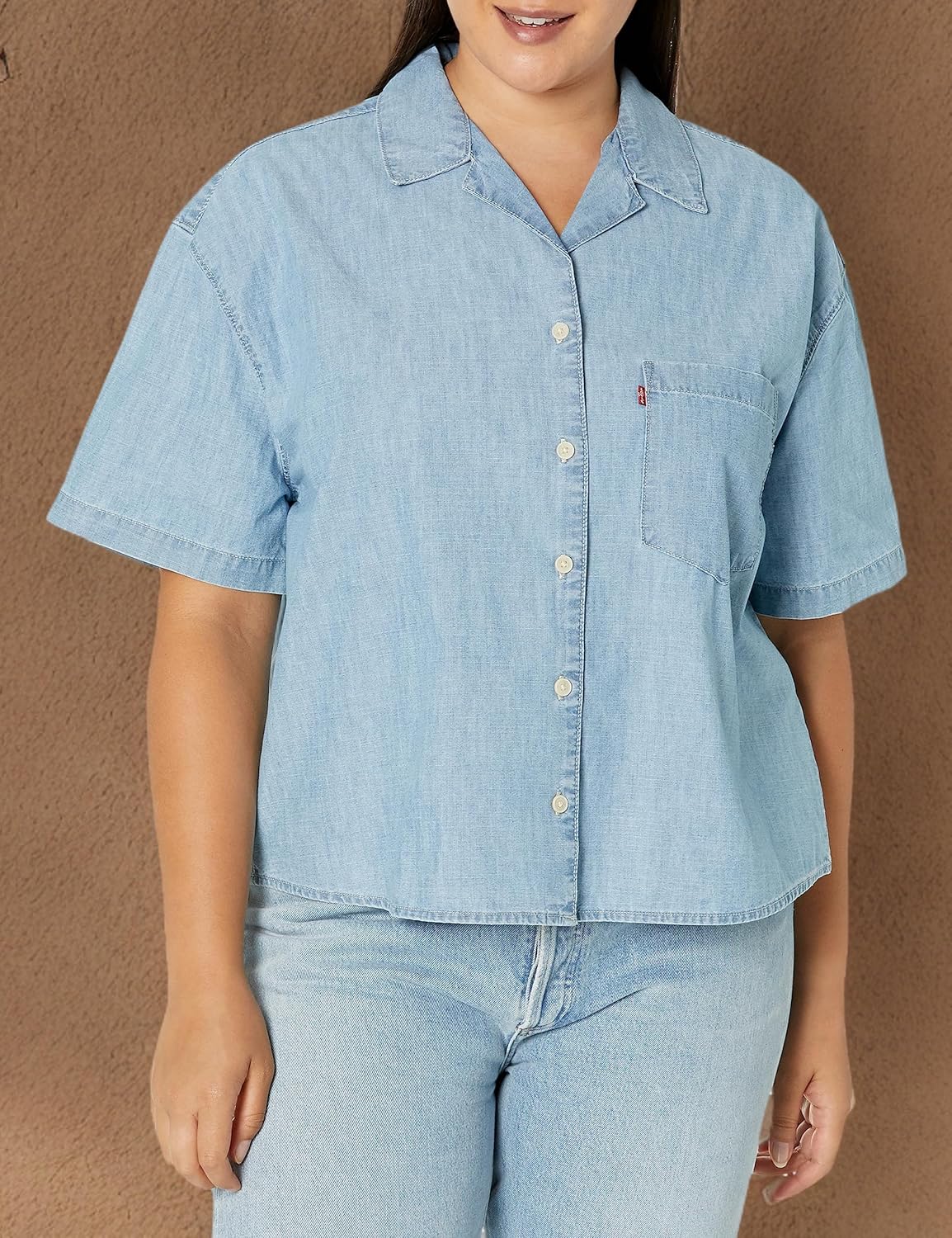 Женская рубашка Levi's Aiden с коротким рукавом (также доступна в размере Plus), Spill The Beans — фото 3