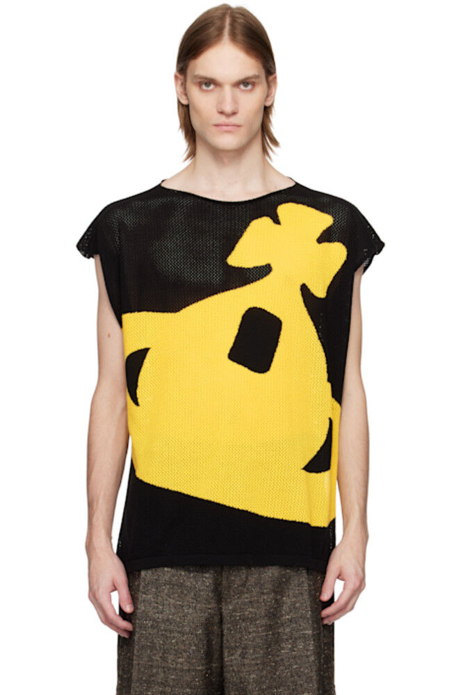 

Черная майка с интарсией Pixel Orb Vivienne Westwood