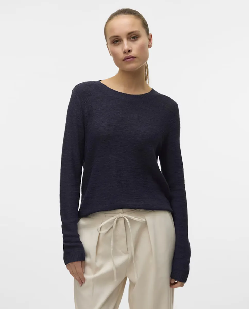 

Женский свитер тонкой вязки с длинными рукавами Vero Moda, темно-синий