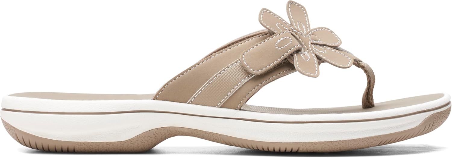 Шлепанцы Clarks Brinkleyflorah (унисекс), Taupe Synthetic — фото 2