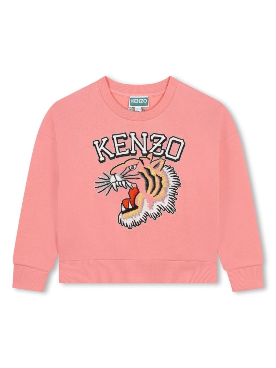 

Kenzo Kids толстовка с контрастным логотипом, розовый