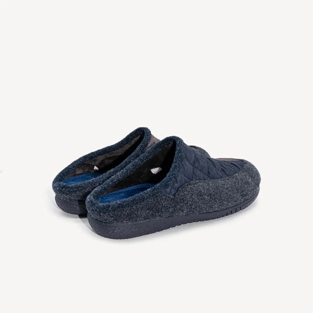 Мужские тёмно-сине-коричневые зимние тапочки Cadiz 50 от Gurus Shoes — фото 3