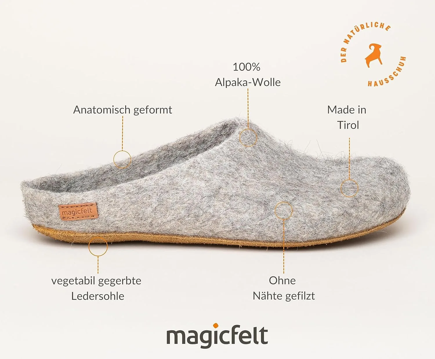 Войлочные тапочки Magicfelt AR 727 из красной шерсти для мужчин и женщин, высококачественная обувь, анатомическая форма подошвы, неустойчивая кожаная подошва — фото 3