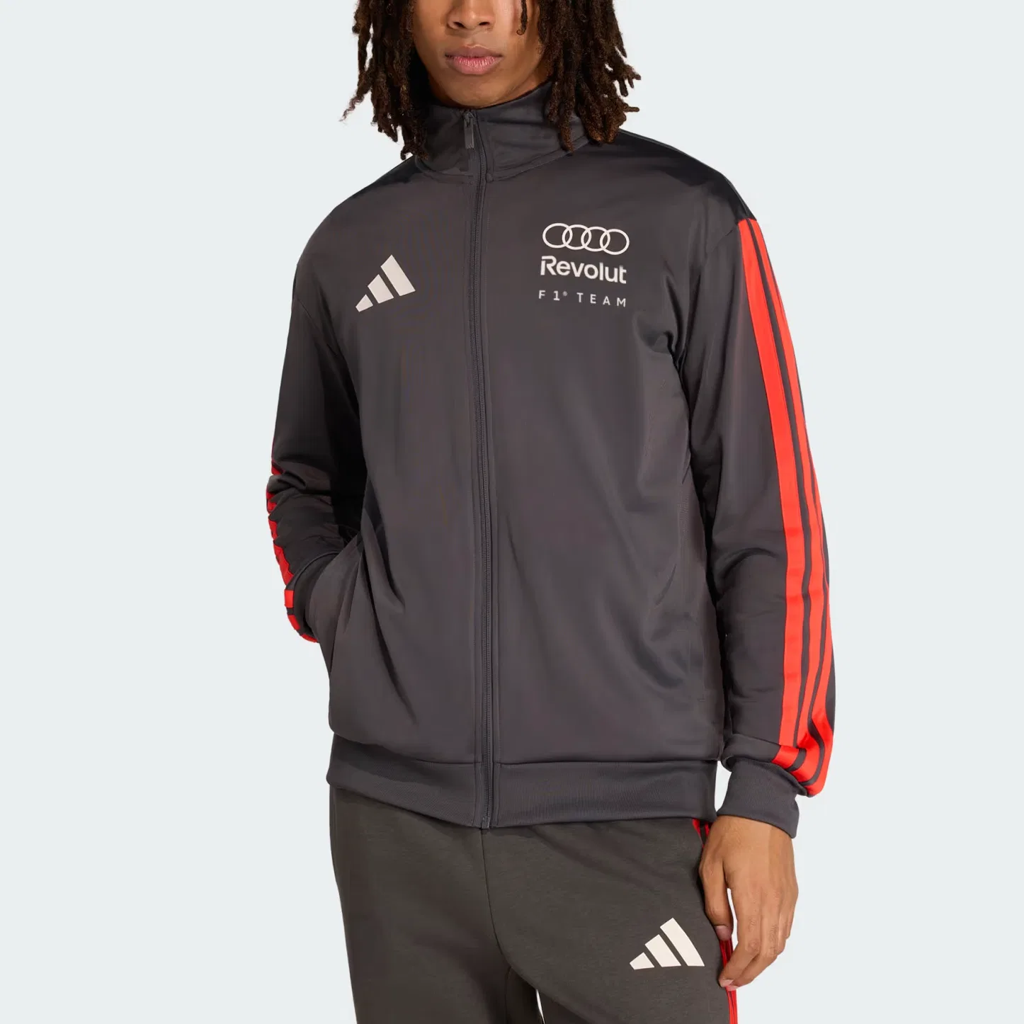Куртка Adidas x Audi TEAM REVOLUT F1 DNA TRACK TOP практичный черный — фото 3