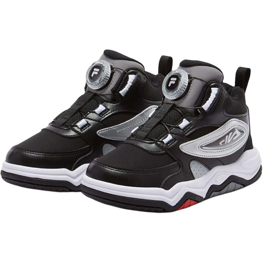 Heritage FHT Mid top детские скейтбординг кроссовки для детей 3-7 лет FILA KIDS, черный/серый — фото 4