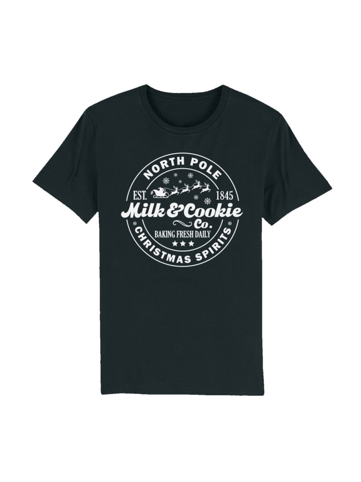 

Футболка F4NT4STIC T-Shirt Milk and Cookie Bakery Retro Weihnachten, черный