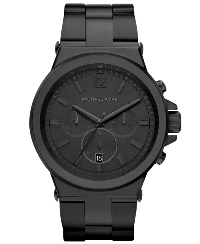 

Мужские часы Dylan Chronograph с черным ионным покрытием, стальной браслет, 48 мм Michael Kors