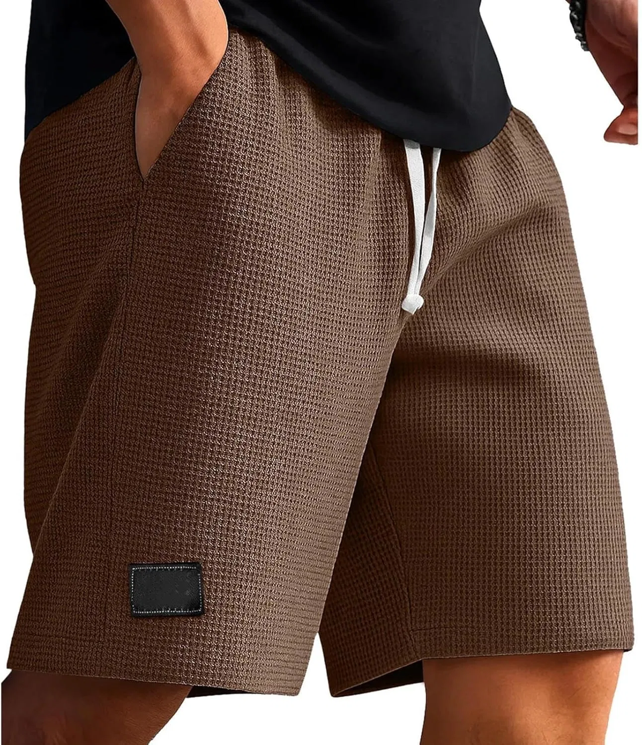 Шорты спортивные с утяжкой, Elastic Waist, Brown