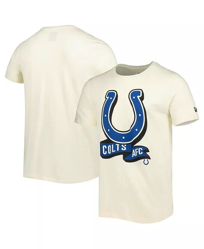 

Мужская кремовая футболка Indianapolis Colts Sideline Chrome Chrome New Era