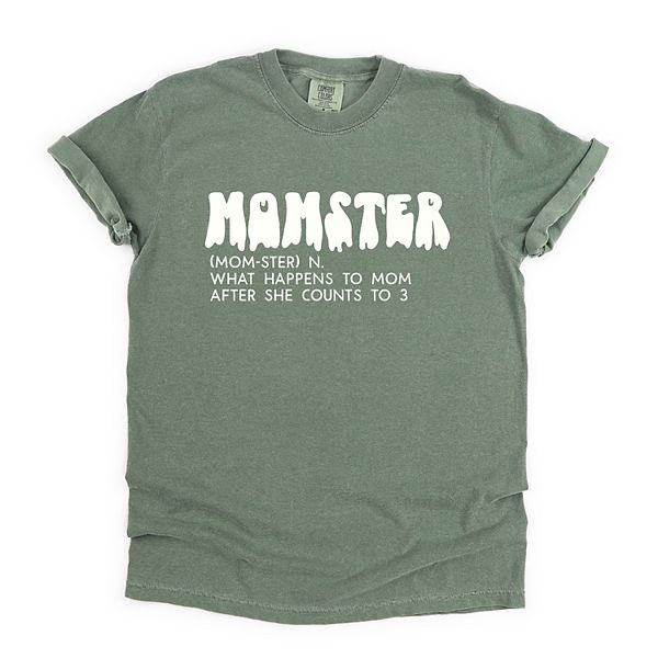 

Футболка Halloween Momster Definition, окрашенная в готовом виде Simply Sage Market, Moss