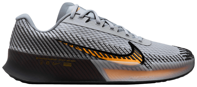 

Кроссовки NikeCourt Air Zoom Vapor 11 HC 'Wolf Grey Laser Orange', серый