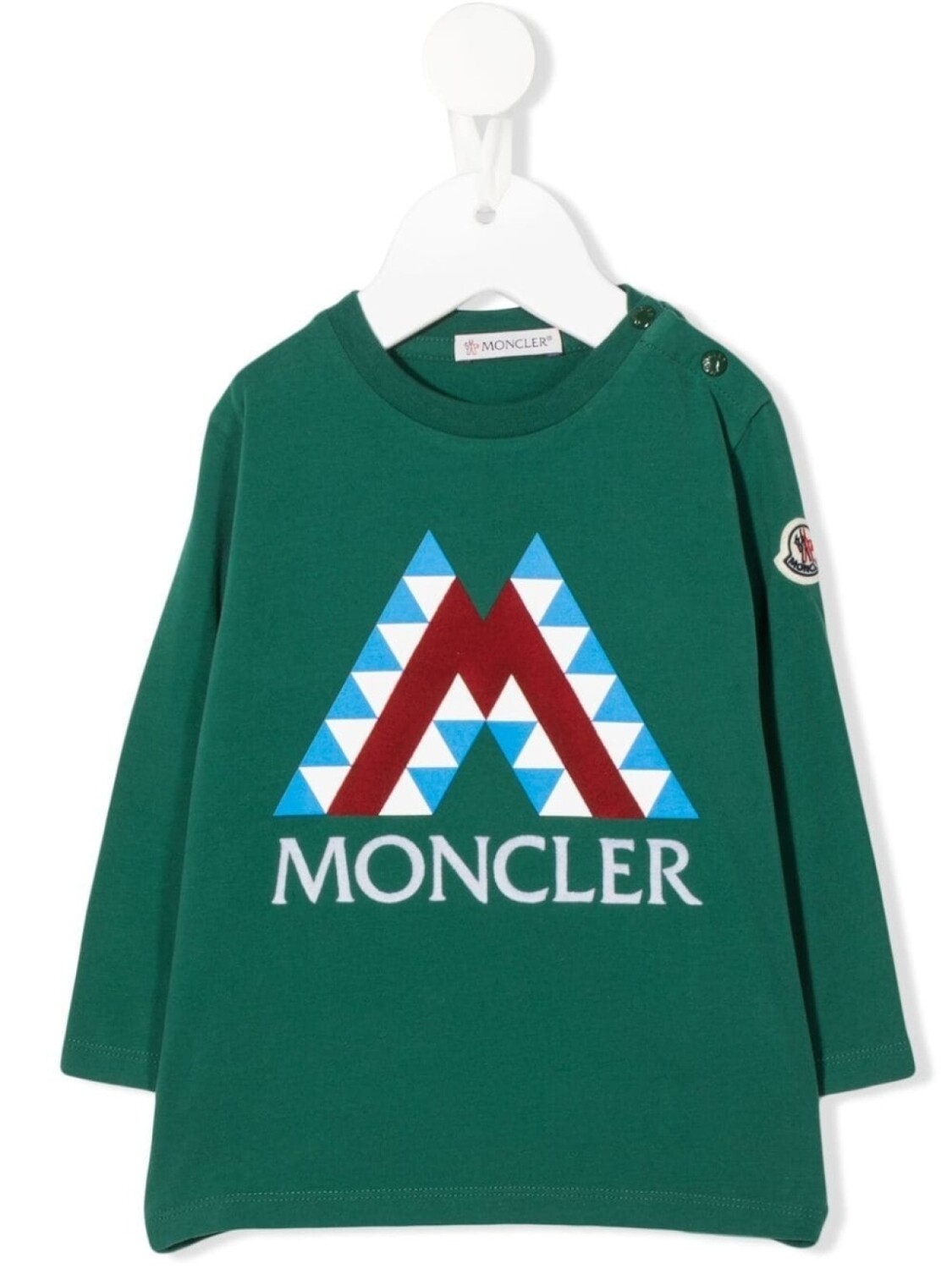 

Moncler Enfant футболка с длинными рукавами и логотипом, зеленый