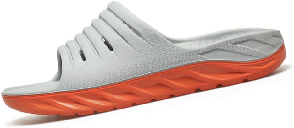 

Мужские сандалии с арочной поддержкой EVA, противоскользящие, ортопедические при подошвенном фасциите, с толстой подошвой и амортизацией, легкие и повседневные сланцы Bydzkj, серый