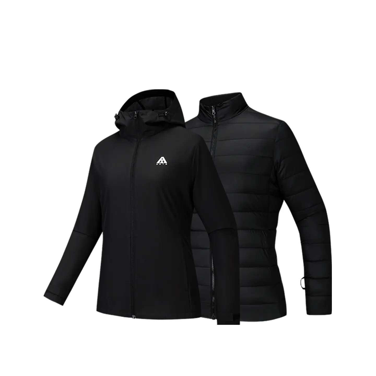 

ANTA Женская ветровка с защитой от ветра влагоотталкивающая термо, Basic Black