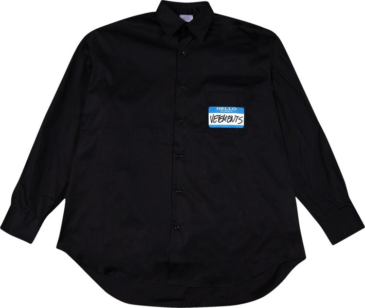 

Рубашка Vetements My Name Is 'Black', черный
