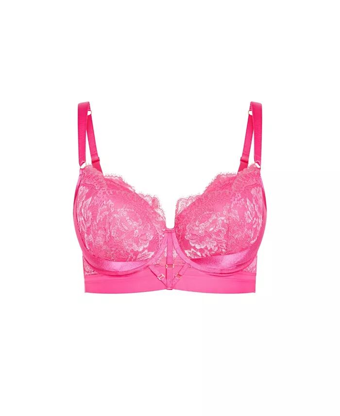 

Бюстгальтер Alexis Longline Contour размера Plus CITY CHIC, красный