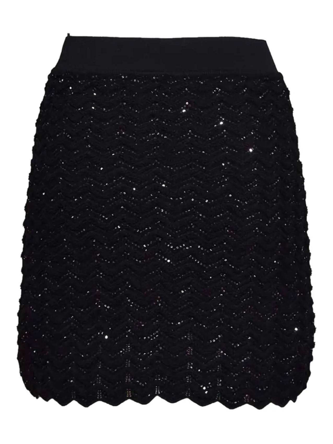 

Мини-юбка Missoni, украшенная пайетками, черный
