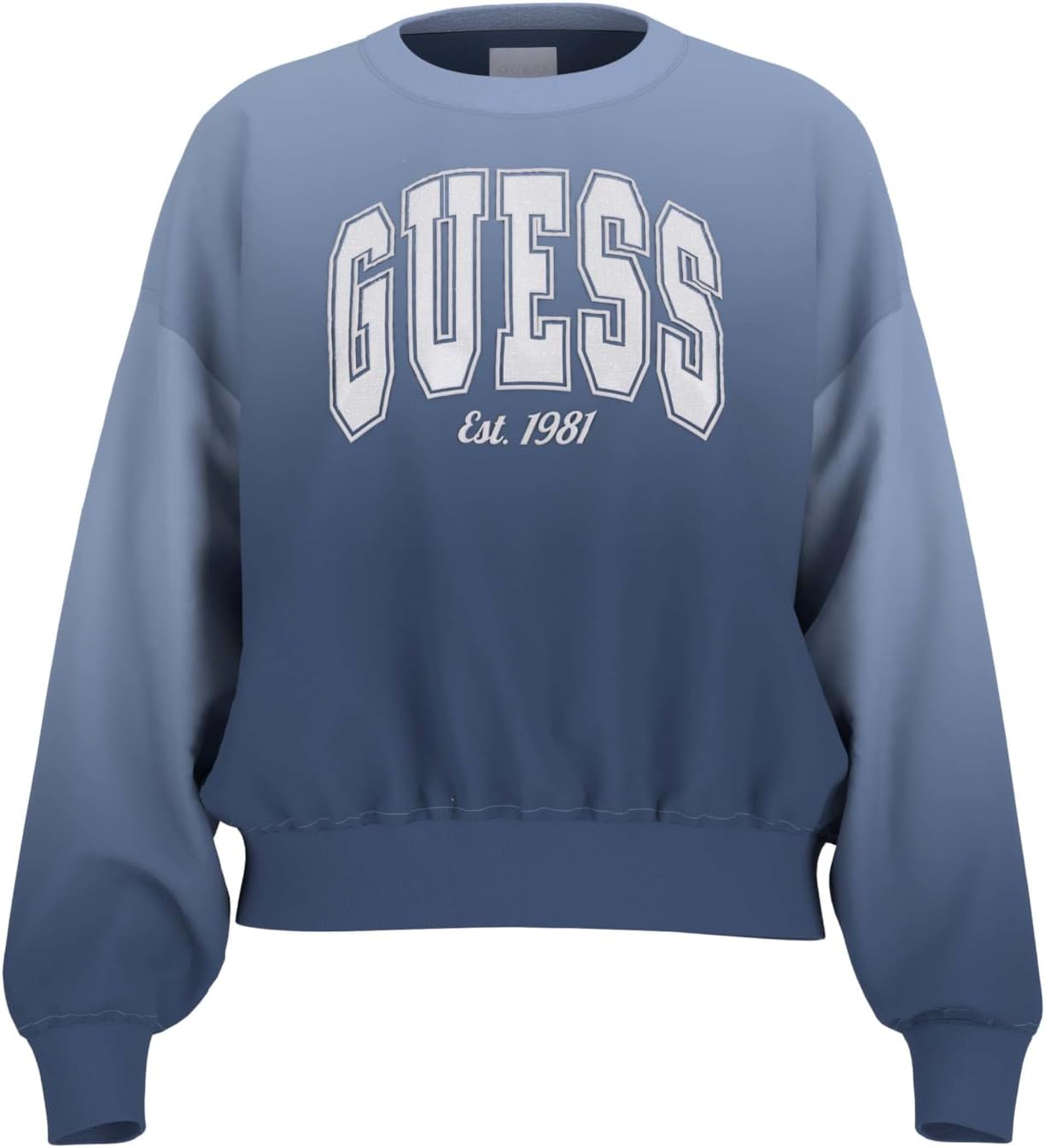 

GUESS Женский Эко Свитшот с Круглым Вырезом, Blue Degrade