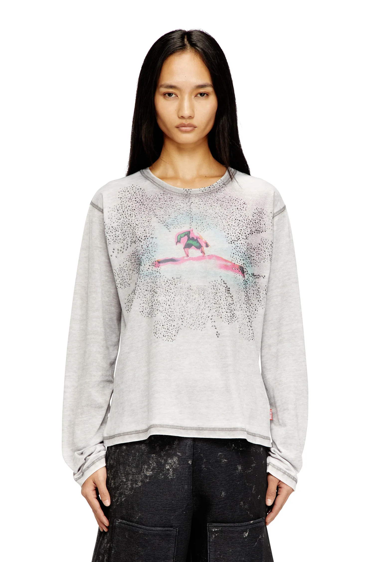 Женская футболка с длинным рукавом T-NORMY-LS Diesel, gray