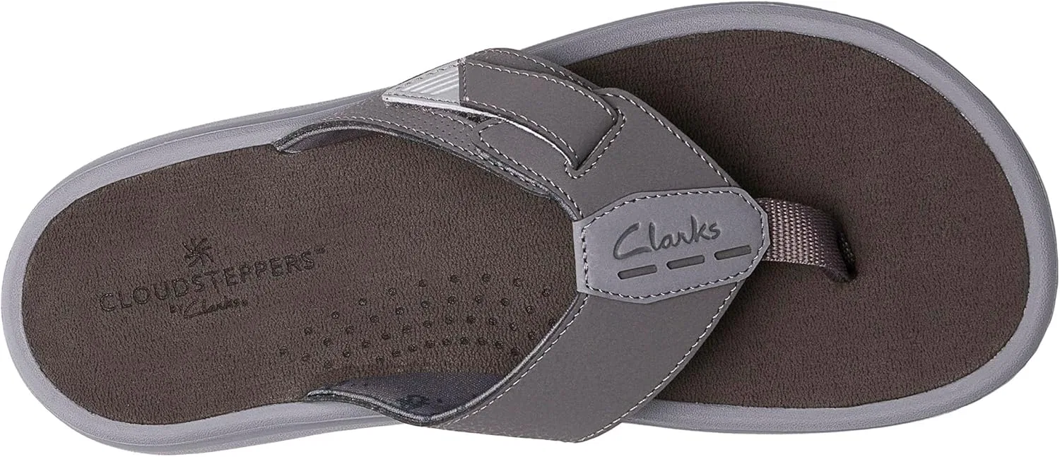 Сандалии-слайды с дышащим верхом Clarks, серый замш — фото 4